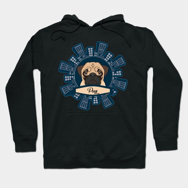 Best Novelty Gift Idea with Quote for Pug Lovers Hoodie by MadArting1557